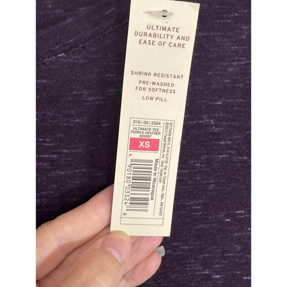 Merona Ultimate Tee Long Sleeve | Purple Heather | Size XS | NWT - Picture 2 of 6